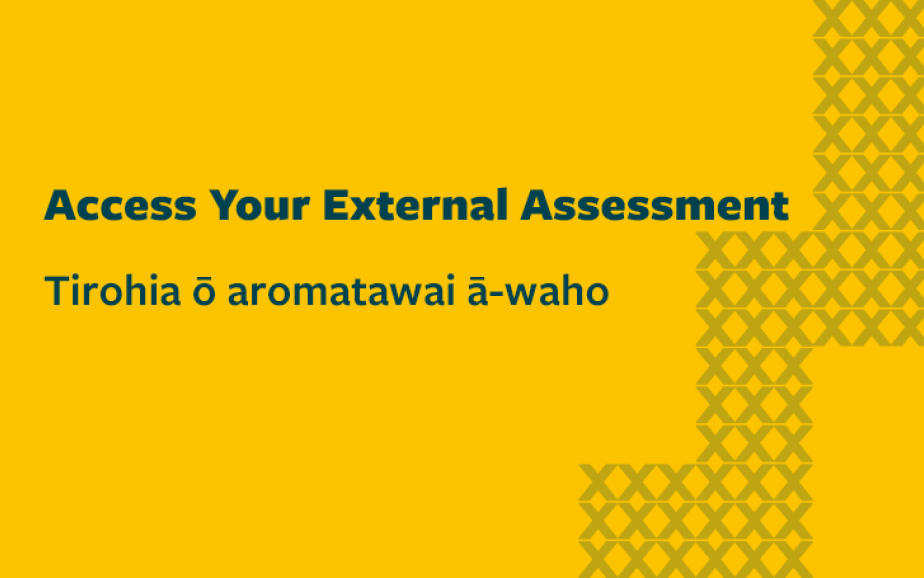 Access your External Assessment image