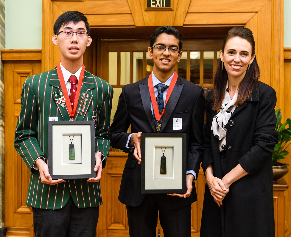 Prime Minister Jacinda Adern with award winners