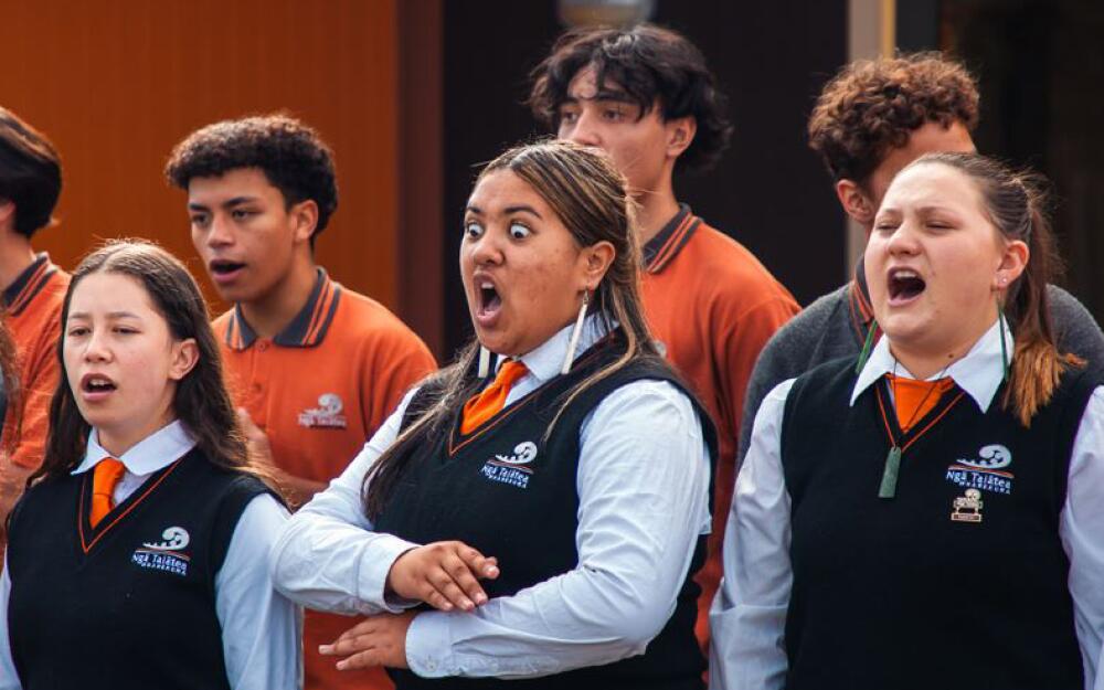 Students performing a haka