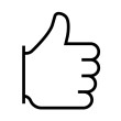 icon showing a thumbs up