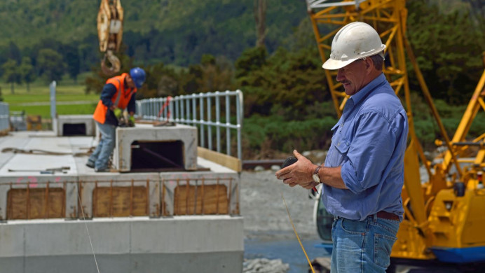 Workers at construction site